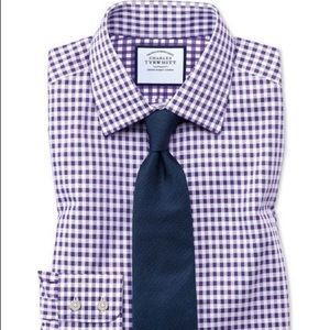 Charles Tyrwhitt Gingham Purple Shirt